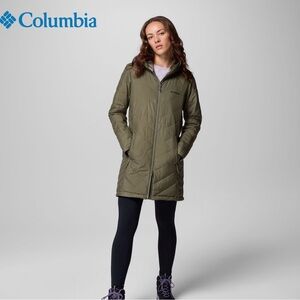 Columbia Women's Long Olive Puffer Coat